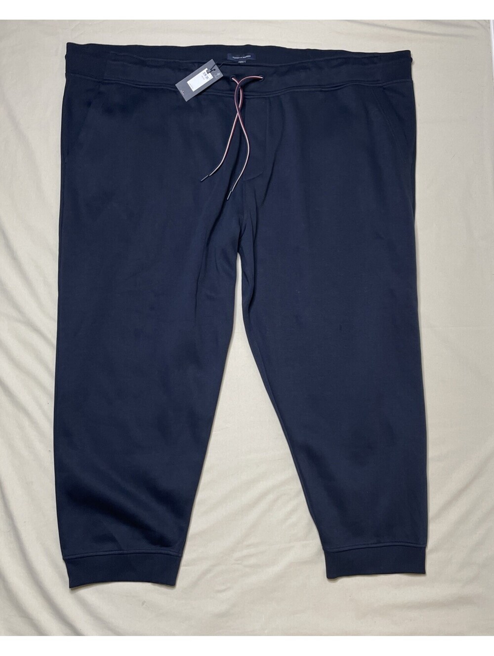 New Tommy Hilfiger Men's 5XL Big & Tall Fleece Jogger Sweatpants Navy NWT